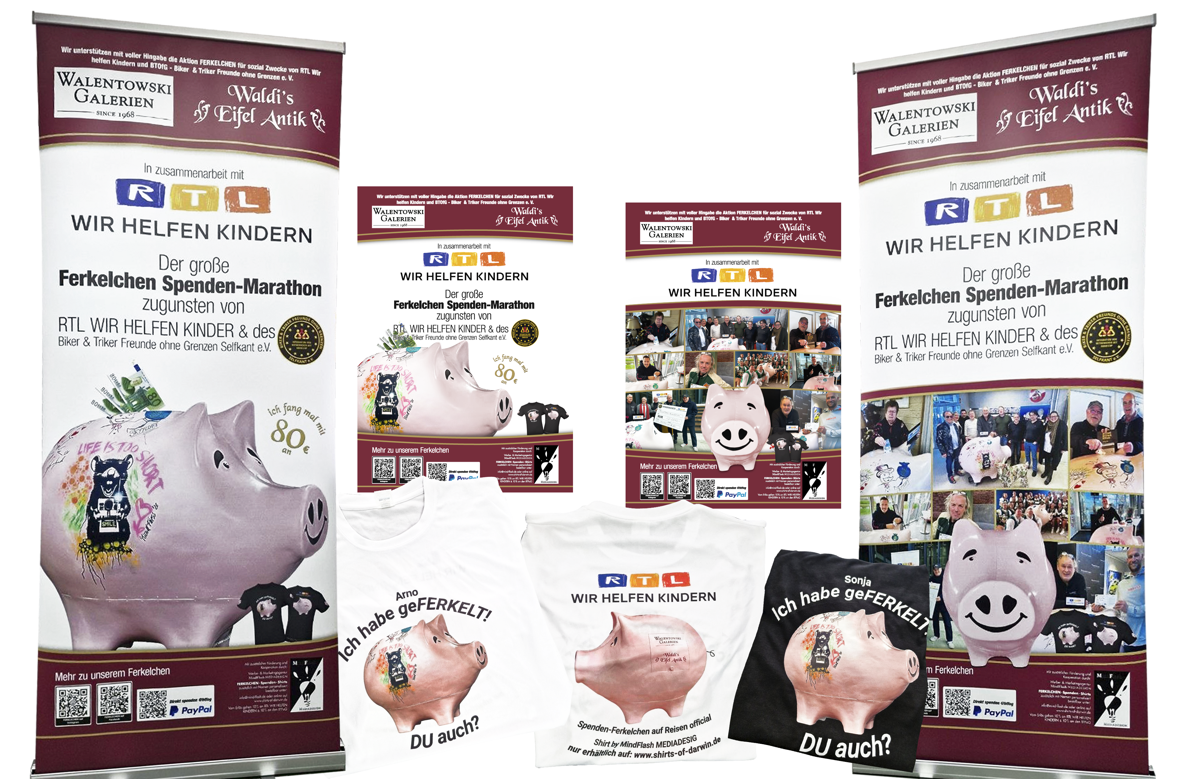 80 Euro Waldi Ferkelchen Spenden T- Shirts - Bild